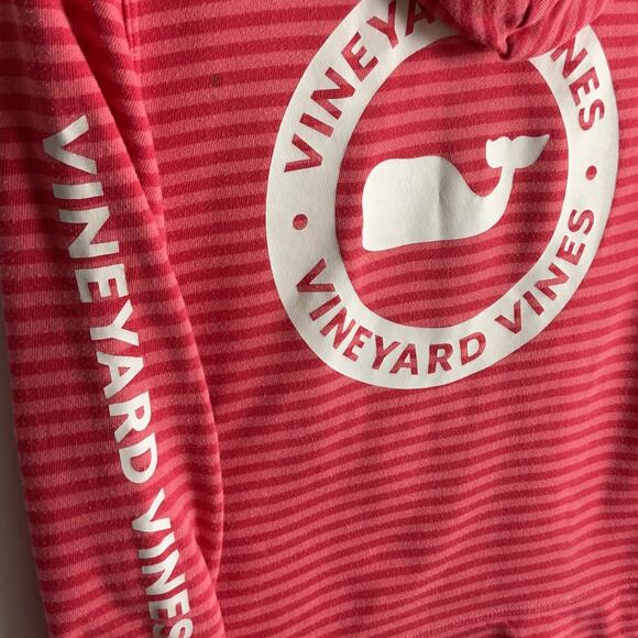 Vineyard Vines Kids Size M Long Sleeve Pink Striped Hoodie - Picture 5 of 10